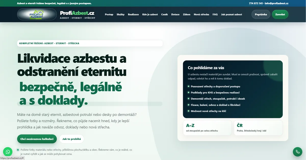 Náhled projektu ProfiAzbest.cz